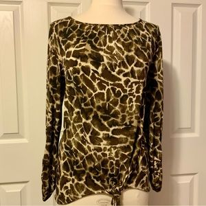 Rafaella Leopard Print Blouse long sleeves